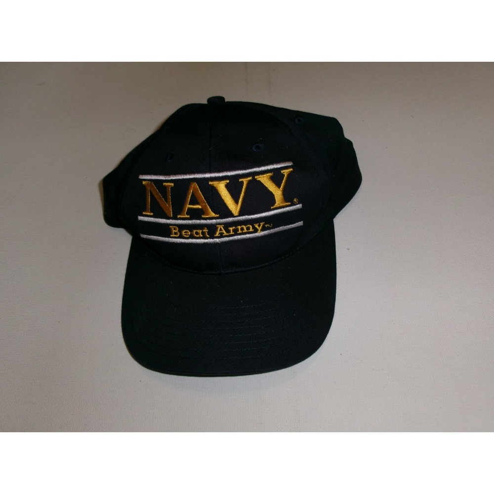 NAVY FOOTBALL BEACH GOLF SNAPBACK Y2K 00S HAT CAP VINTAGE S1